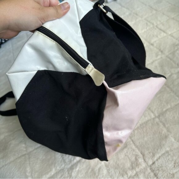 Victoria's Secret | Black & White Duffle Gym Bag Weekender Tote | One Size - Picture 7 of 16